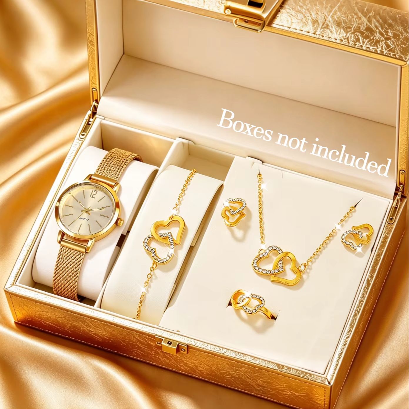Luxury Watch Gift For Her - Ensemble de 6 montres rondes compactes